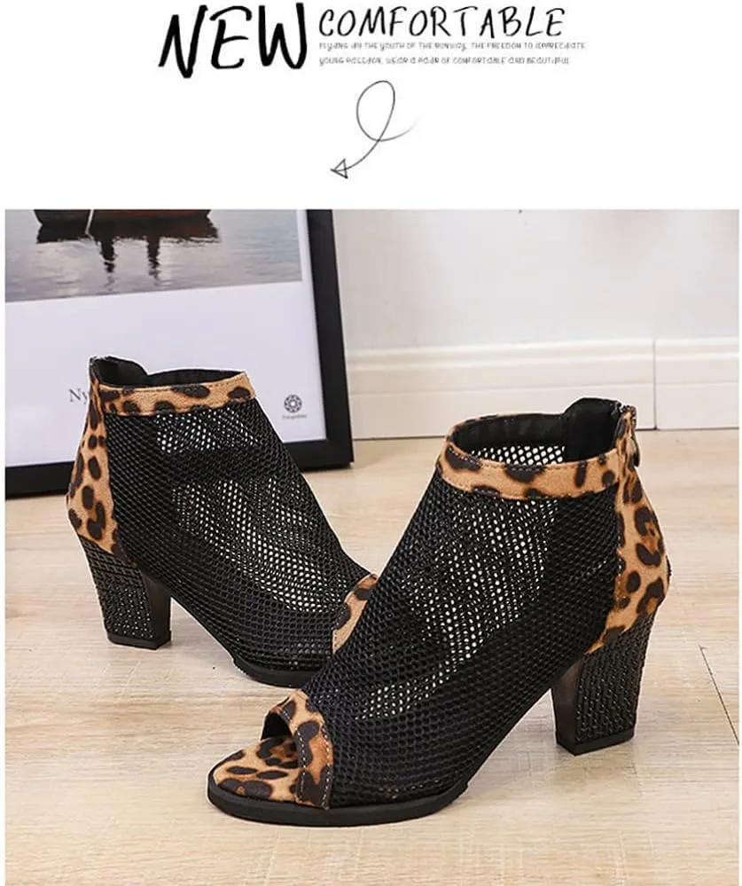 1 Pair block heel pumps clear sandals for women open toe sandals Low Heel Hollow-out sandal heeled sandals block heel shoes summer heeled boots pvc women's chunky heels
