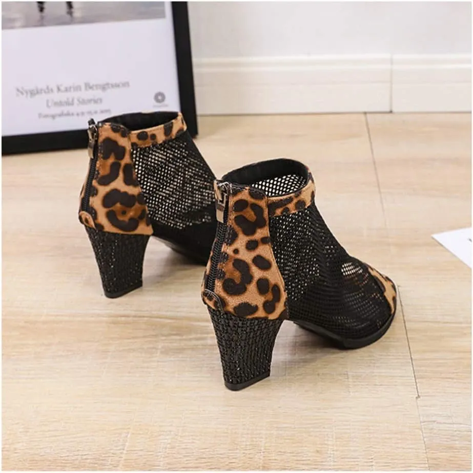 1 Pair block heel pumps clear sandals for women open toe sandals Low Heel Hollow-out sandal heeled sandals block heel shoes summer heeled boots pvc women's chunky heels