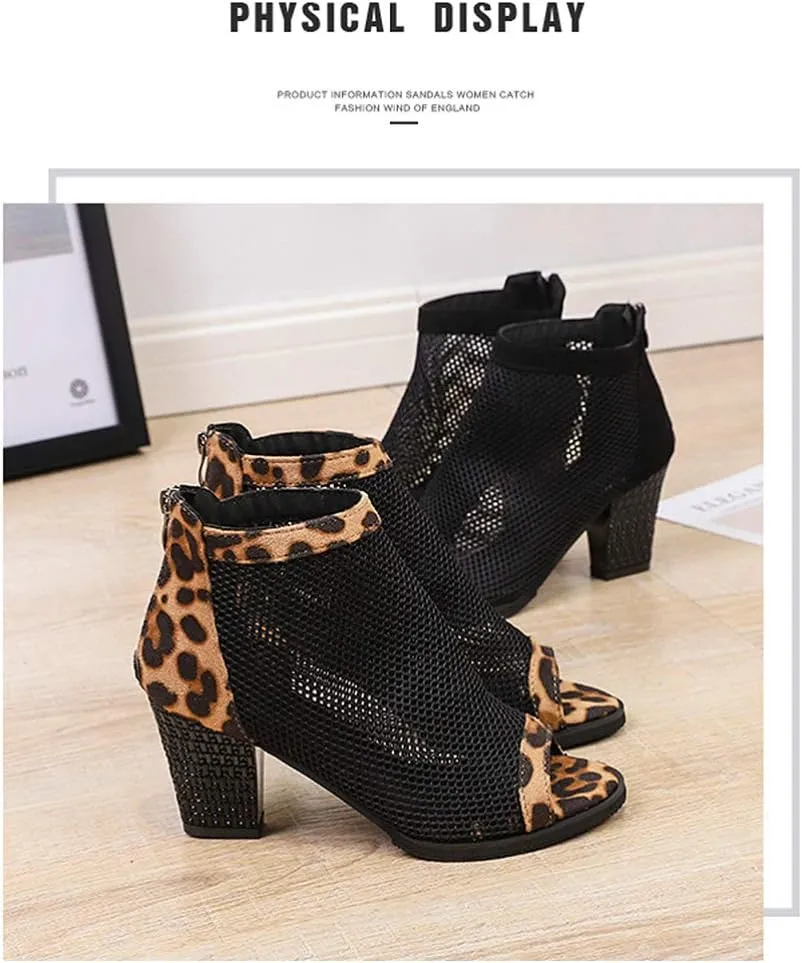 1 Pair block heel pumps clear sandals for women open toe sandals Low Heel Hollow-out sandal heeled sandals block heel shoes summer heeled boots pvc women's chunky heels