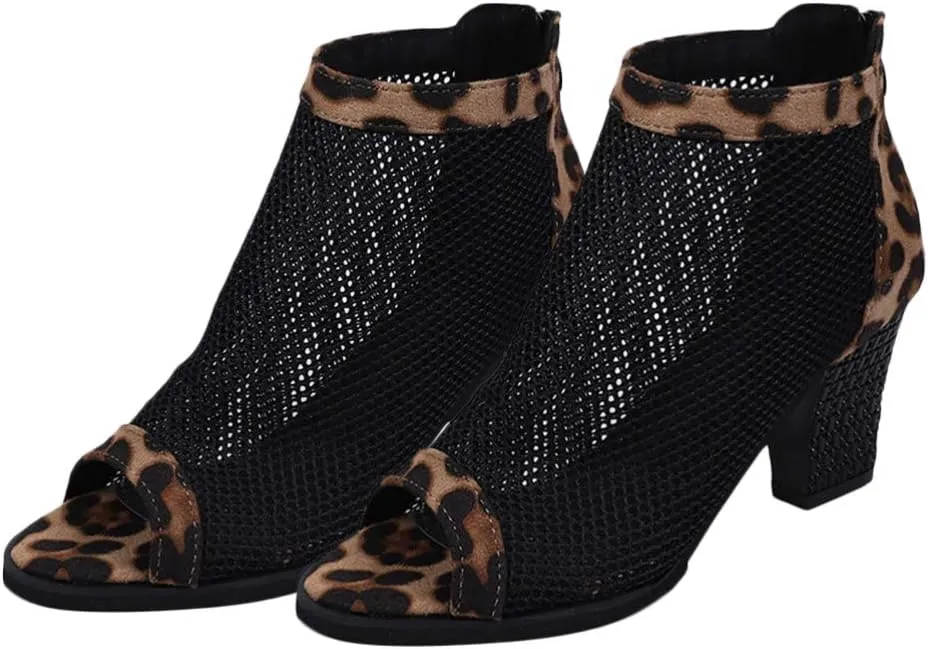 1 Pair block heel pumps clear sandals for women open toe sandals Low Heel Hollow-out sandal heeled sandals block heel shoes summer heeled boots pvc women's chunky heels