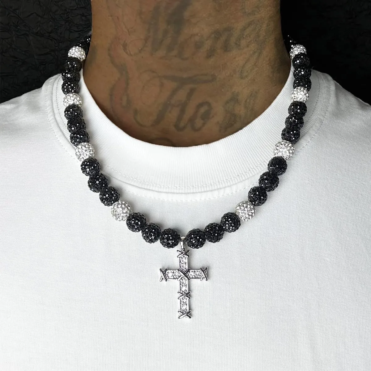 16 Inch Baseball Necklaces for Boys, 18-20 Inch Baseball Necklace, Rhinestone Baseball Bead Necklace, Baseball Cross Necklace for Men, Adjustable Baseball Drip Bling Necklace for Baseball Team Lovers