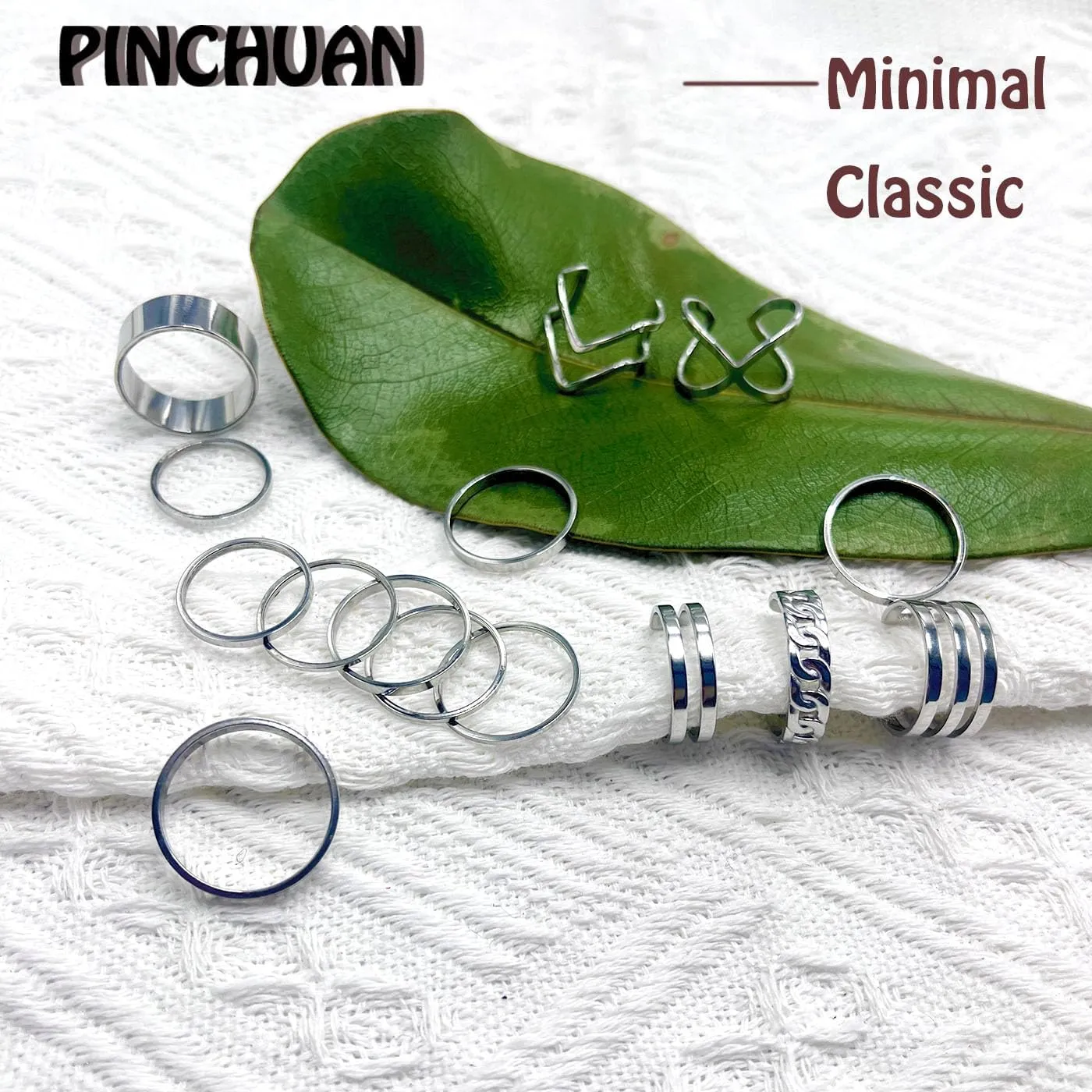 17PCS Silver Knuckle Rings for Women Stainless Steel Rings Set Midi Stackable Rings Simple Smooth Finger Rings Silver Adjustable Rings Jewelry Gift