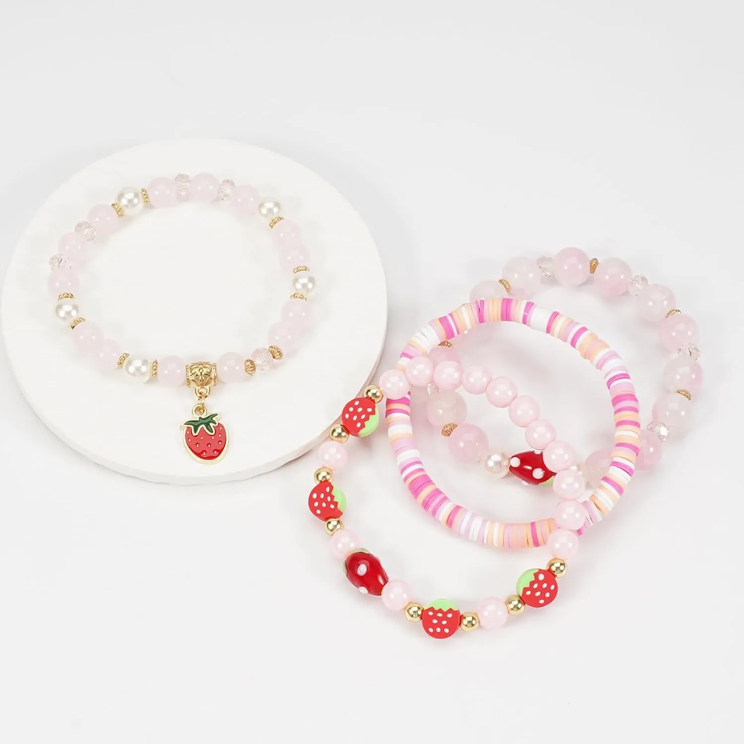 4th of July Beaded Bracelets with American Flag Stars Charms USA Jewelry