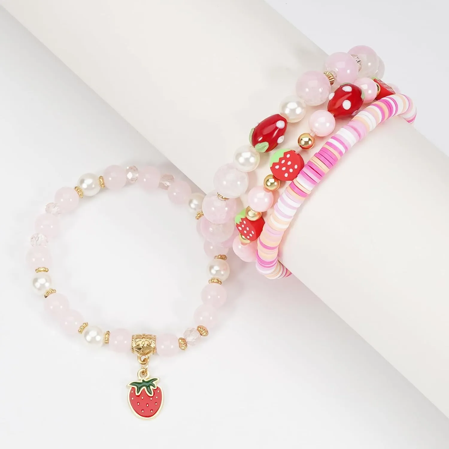 4th of July Beaded Bracelets with American Flag Stars Charms USA Jewelry