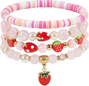 4th of July Beaded Bracelets with American Flag Stars Charms USA Jewelry
