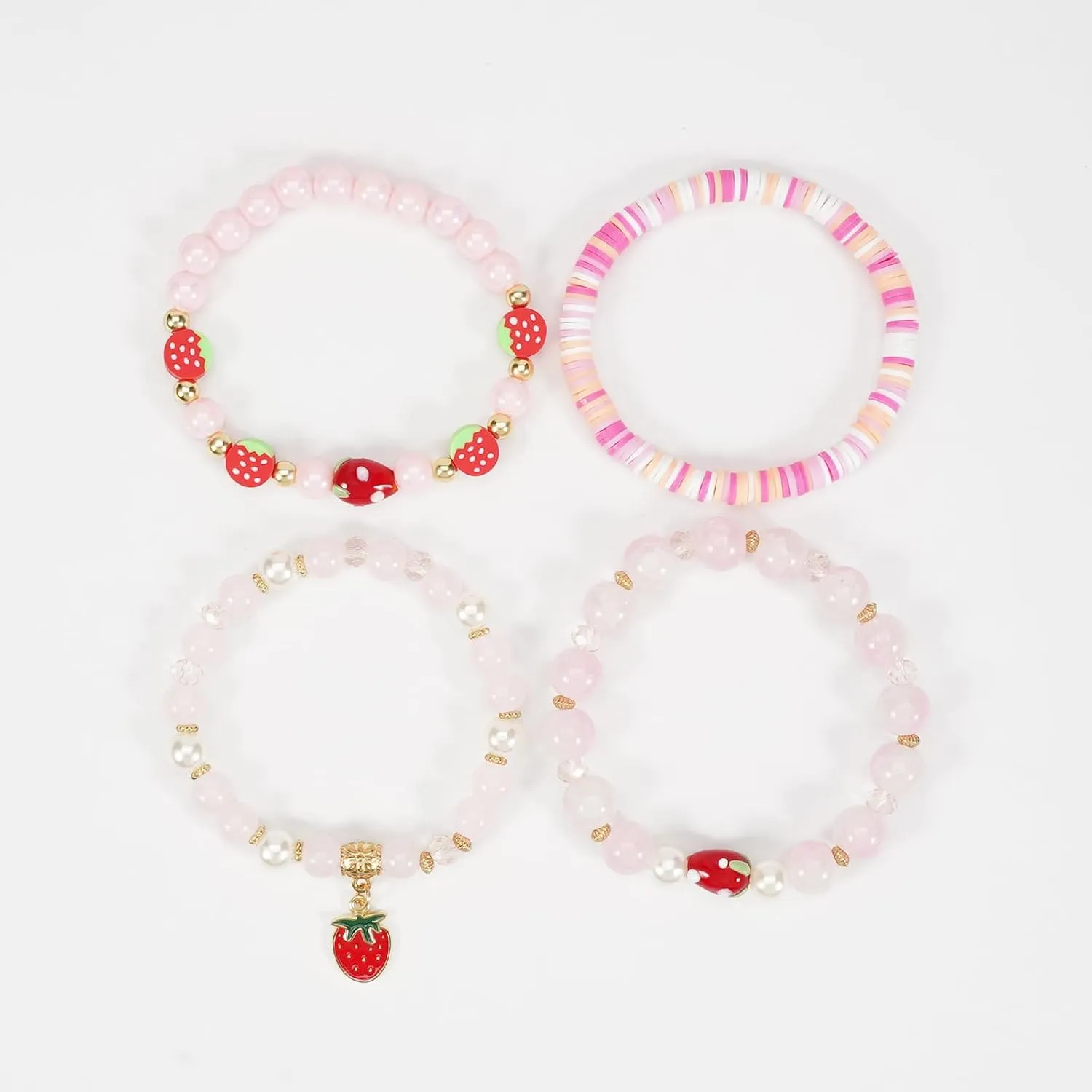 4th of July Beaded Bracelets with American Flag Stars Charms USA Jewelry
