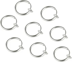 8pcs Silver Open Nose Lip Ear Piercing Rings Jewelry Lightweight Durable Jewelry for Ear Lip Nose and Belly Fashionable Design Present for
