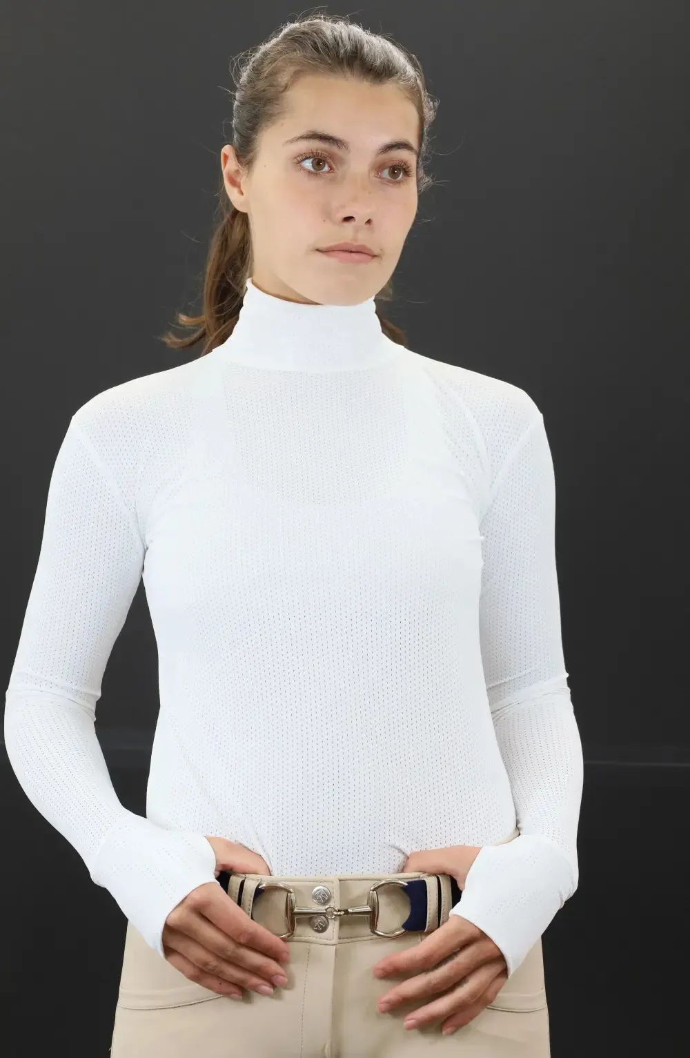 Alexa Turtleneck Schooling Shirt - White Air - Ladies