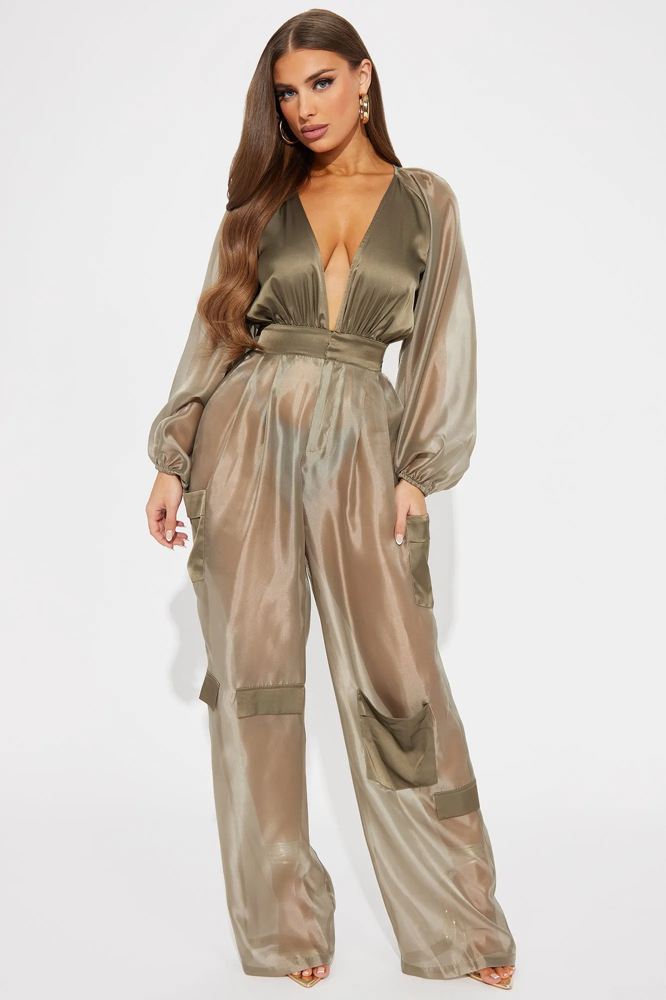 All About Me Jumpsuit - Olive