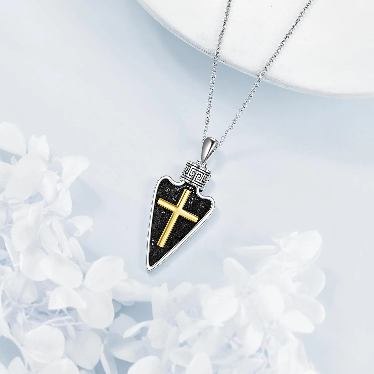 ANGSAU Soccer/Baseball/Arrowed Necklace for Men S925 Sterling Silver I Can Do All Things Inspirational Ball Sport Jewelry Gifts Pendant Necklace