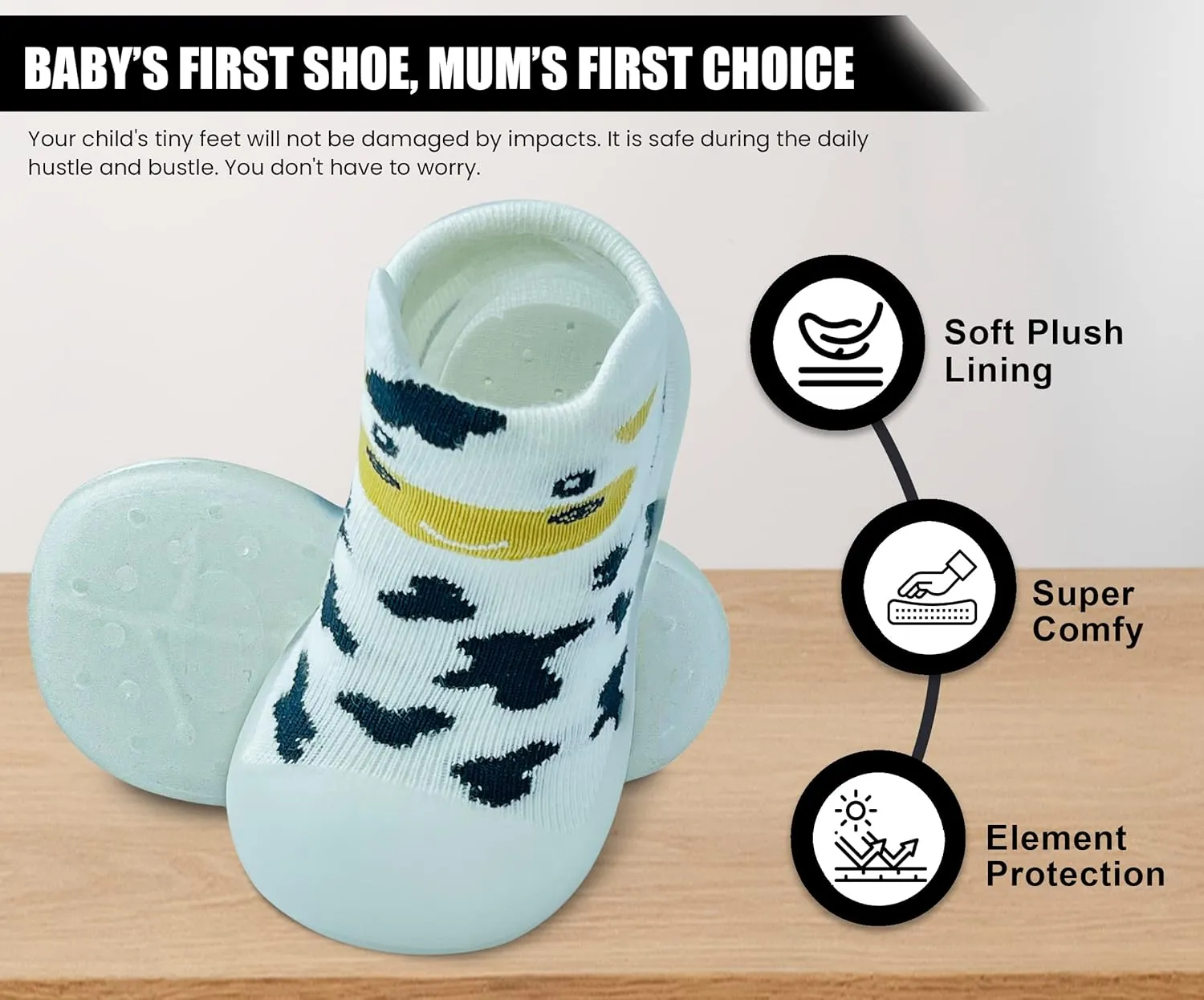 Baby Sock Shoes Boys Girls First Walking Shoes Non-Slip Slippers Soft Sole Sneakers Toddler Infant Babygirl