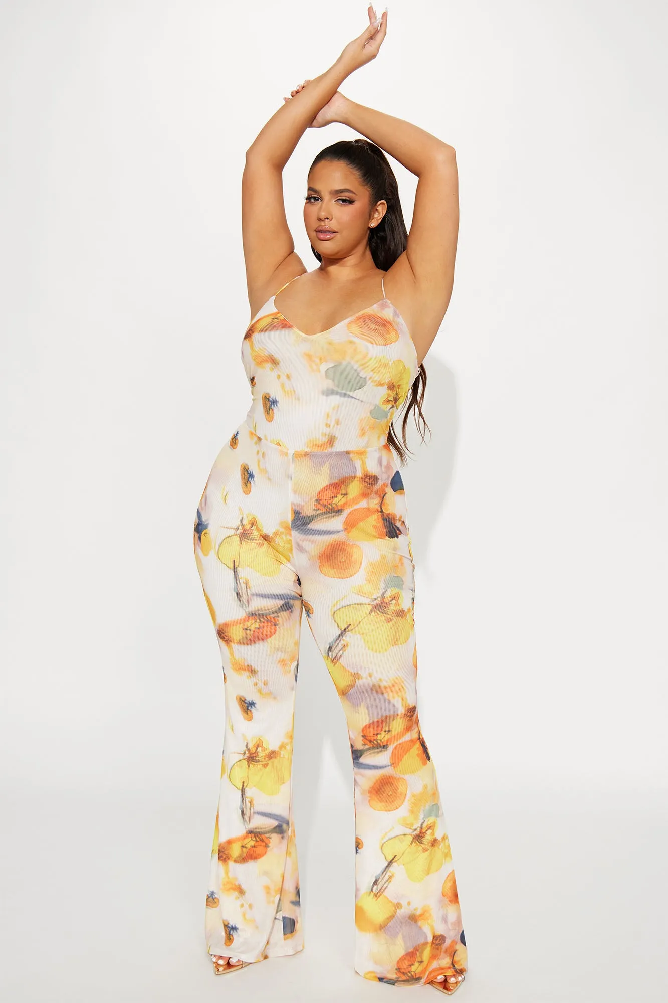 Baby You Are Mine Mesh Jumpsuit - White/combo