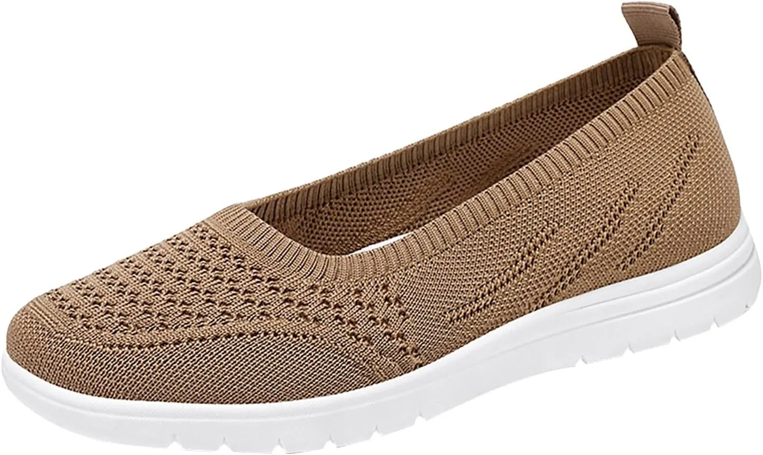 Ballerina Shoes for Women - Breathable Woven Slip-on Foam Walking Shoes - Casual Shoes for Women (6.5 UK Yellow)