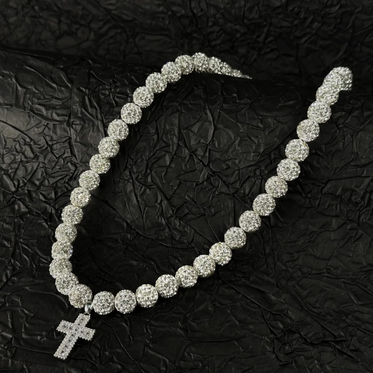 Baseball Necklaces for Boys & Mens - 16 Inch Rhinestone Bead Necklace, 18-20 Inch Baseball Cross Necklaces, Athletic-Inspired Baseball Jewelry for Team Lovers Fans