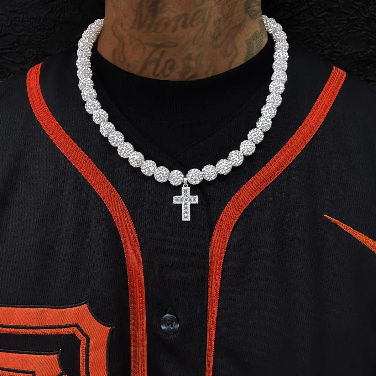 Baseball Necklaces for Boys & Mens - 16 Inch Rhinestone Bead Necklace, 18-20 Inch Baseball Cross Necklaces, Athletic-Inspired Baseball Jewelry for Team Lovers Fans