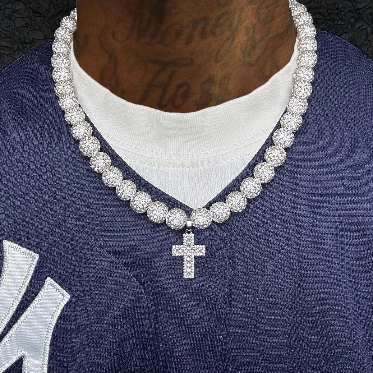 Baseball Necklaces for Boys & Mens - 16 Inch Rhinestone Bead Necklace, 18-20 Inch Baseball Cross Necklaces, Athletic-Inspired Baseball Jewelry for Team Lovers Fans