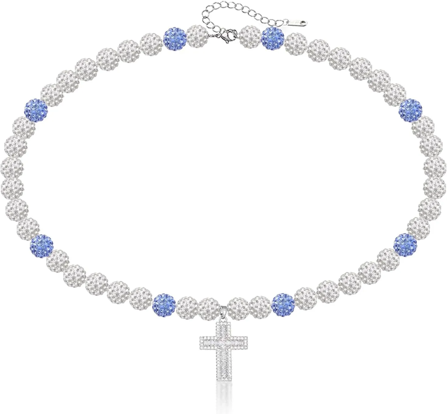 Baseball Necklaces for Boys & Mens - 16 Inch Rhinestone Bead Necklace, 18-20 Inch Baseball Cross Necklaces, Athletic-Inspired Baseball Jewelry for Team Lovers Fans