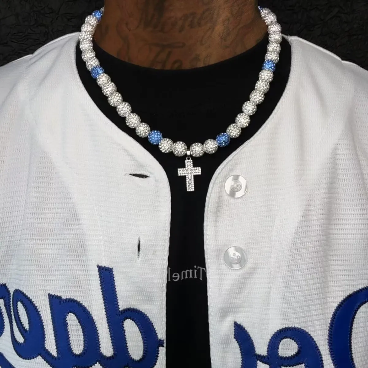 Baseball Necklaces for Boys & Mens - 16 Inch Rhinestone Bead Necklace, 18-20 Inch Baseball Cross Necklaces, Athletic-Inspired Baseball Jewelry for Team Lovers Fans