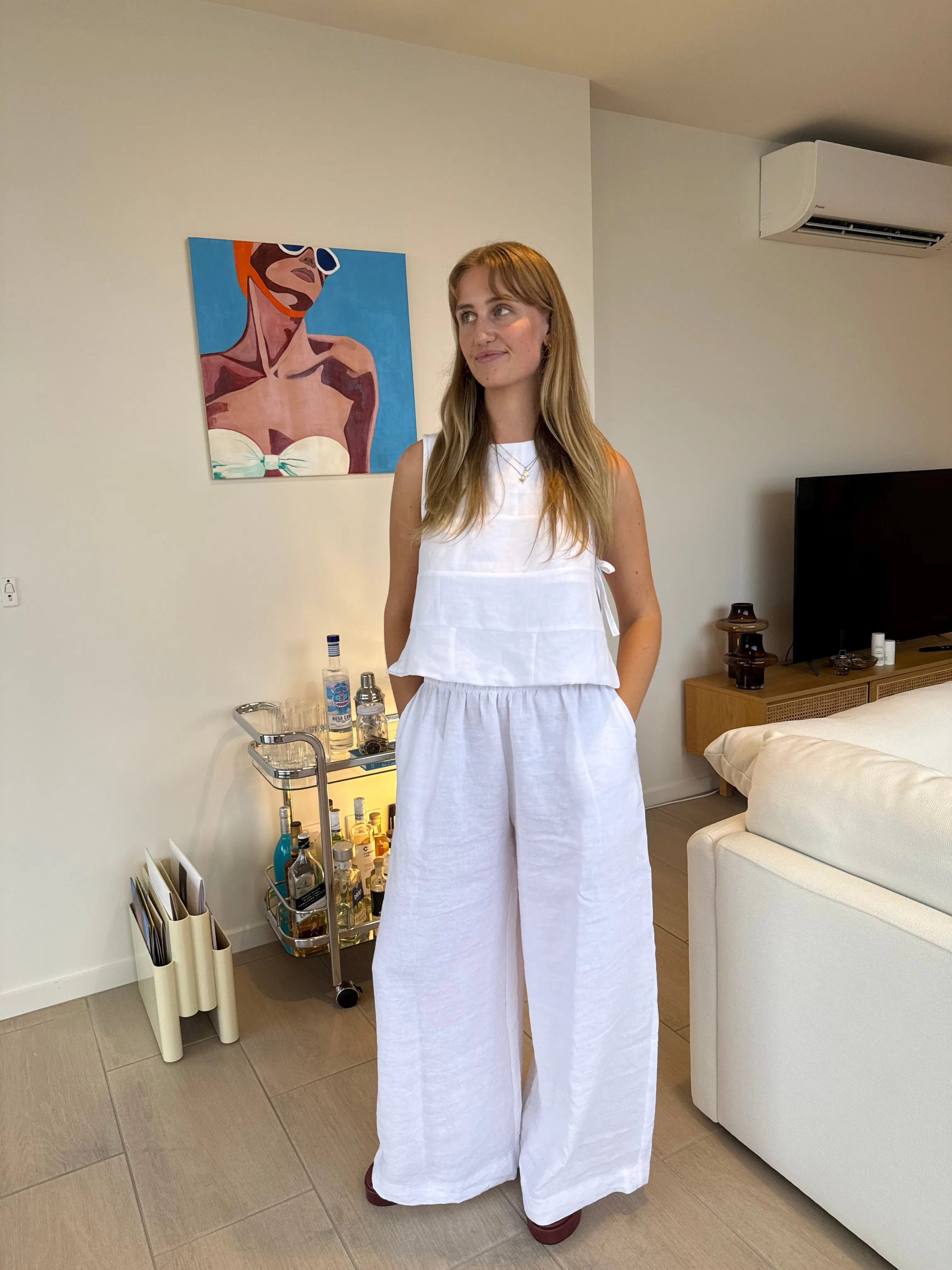 Bella Patchwork Top in White