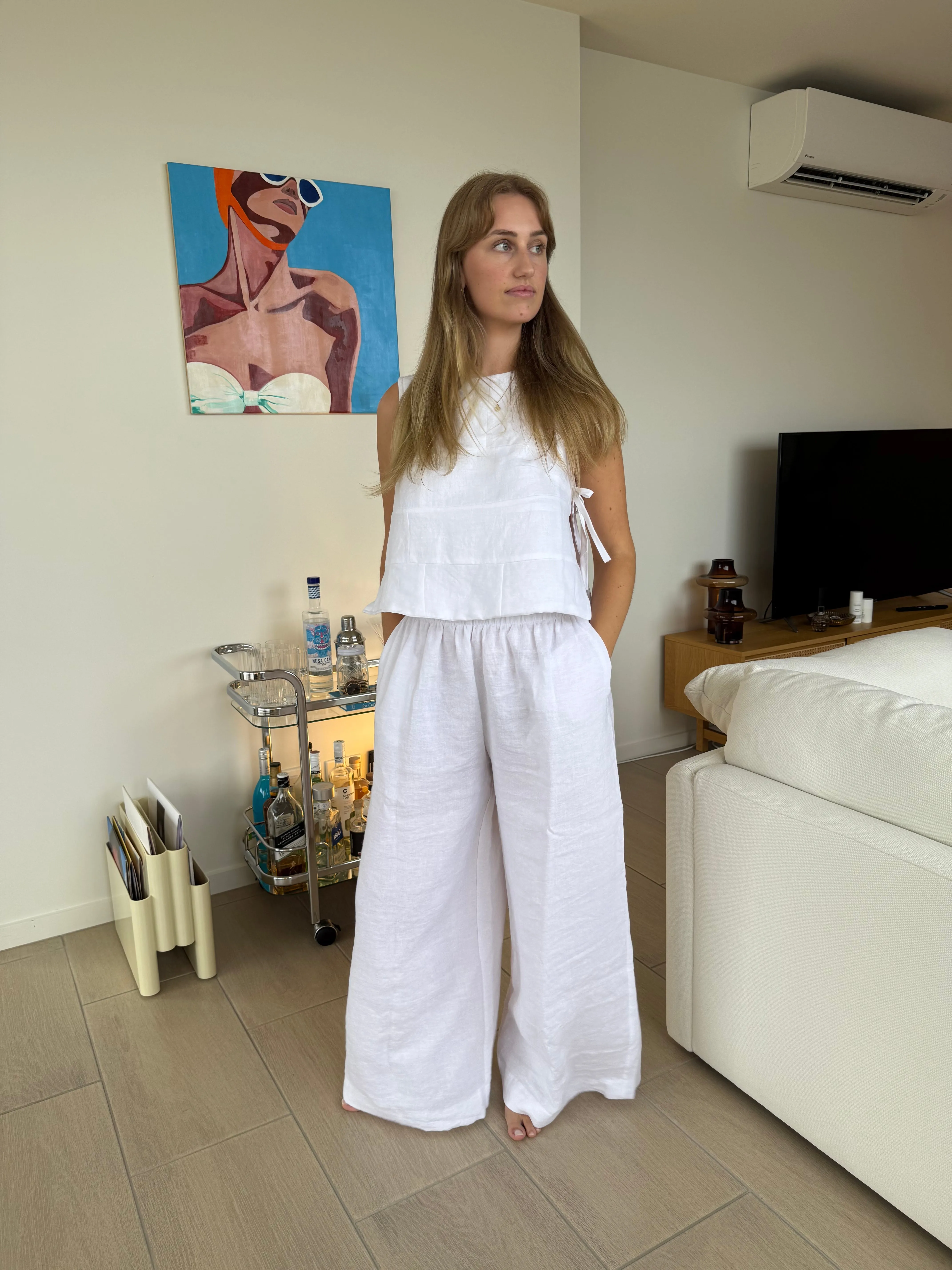 Bella Patchwork Top in White