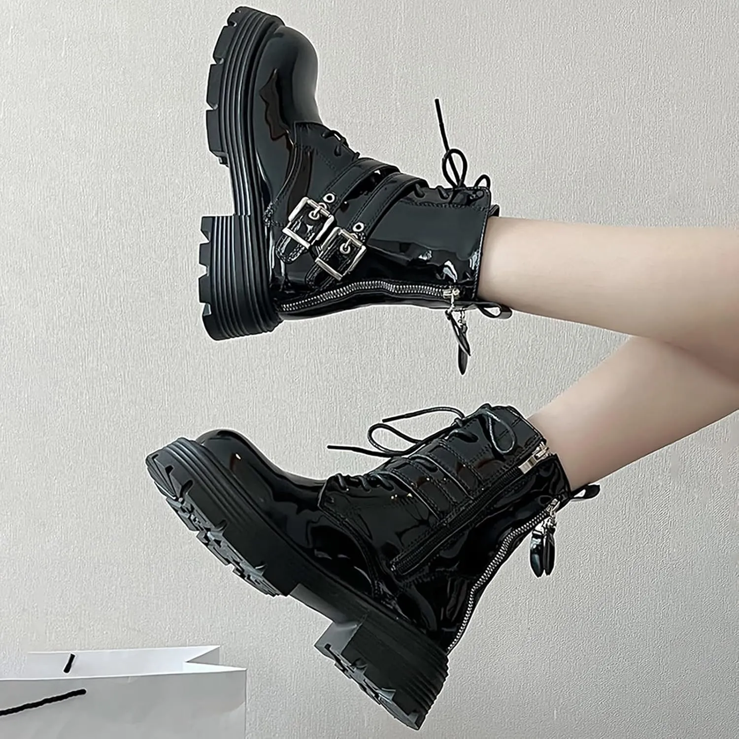 Black Booties for Women Square Toe Ankle Boots for Women Black Boots Flat Womens Black Work Booties Women Ankle Boots Grey Leather Ankle Boots for Women