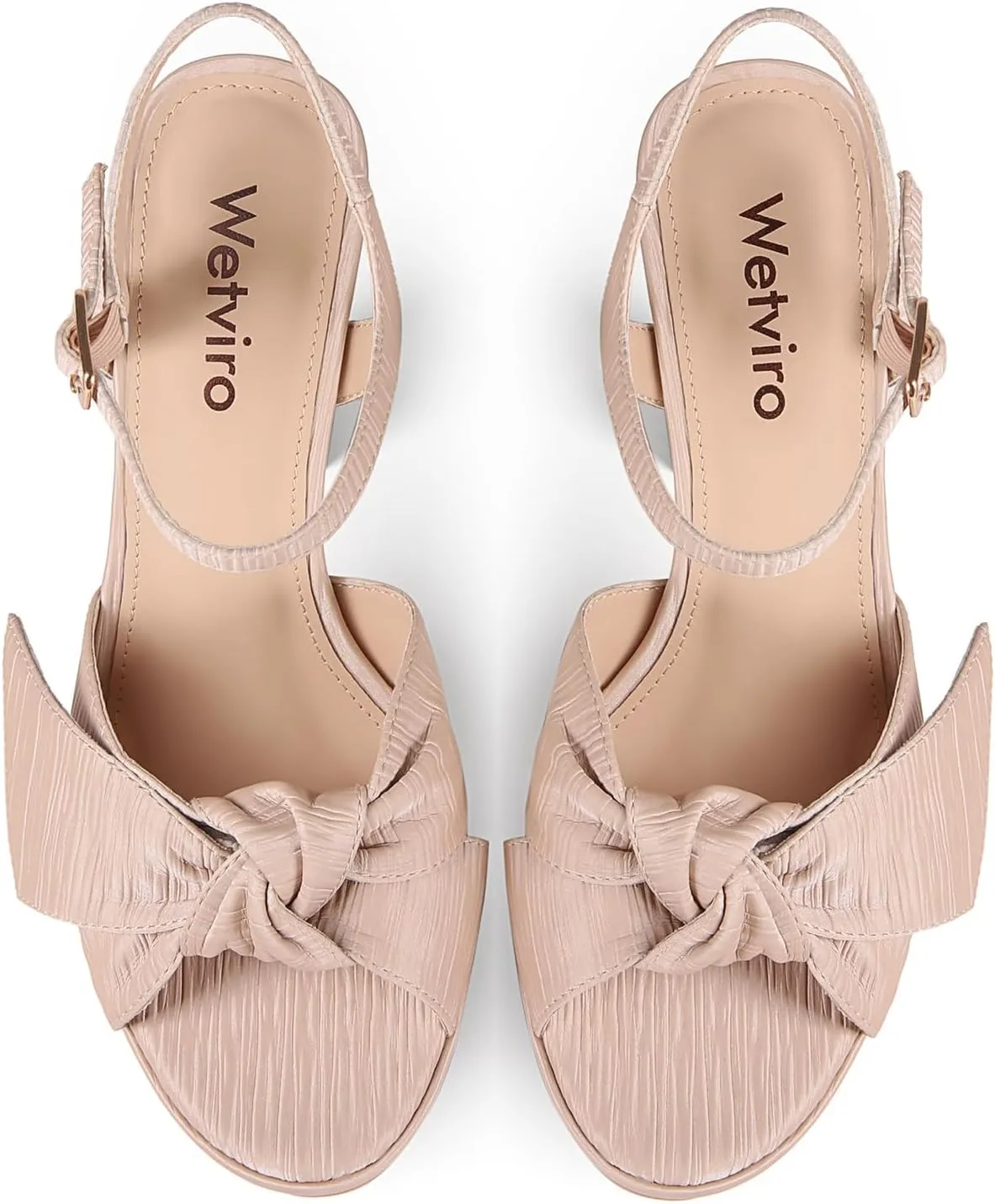 Black Platform Heel Sandals for Women 5.1 Inch Chunky Block High Heel Womens Open Toe with Bow Ankle Strap Wedding Party Dress Sandals