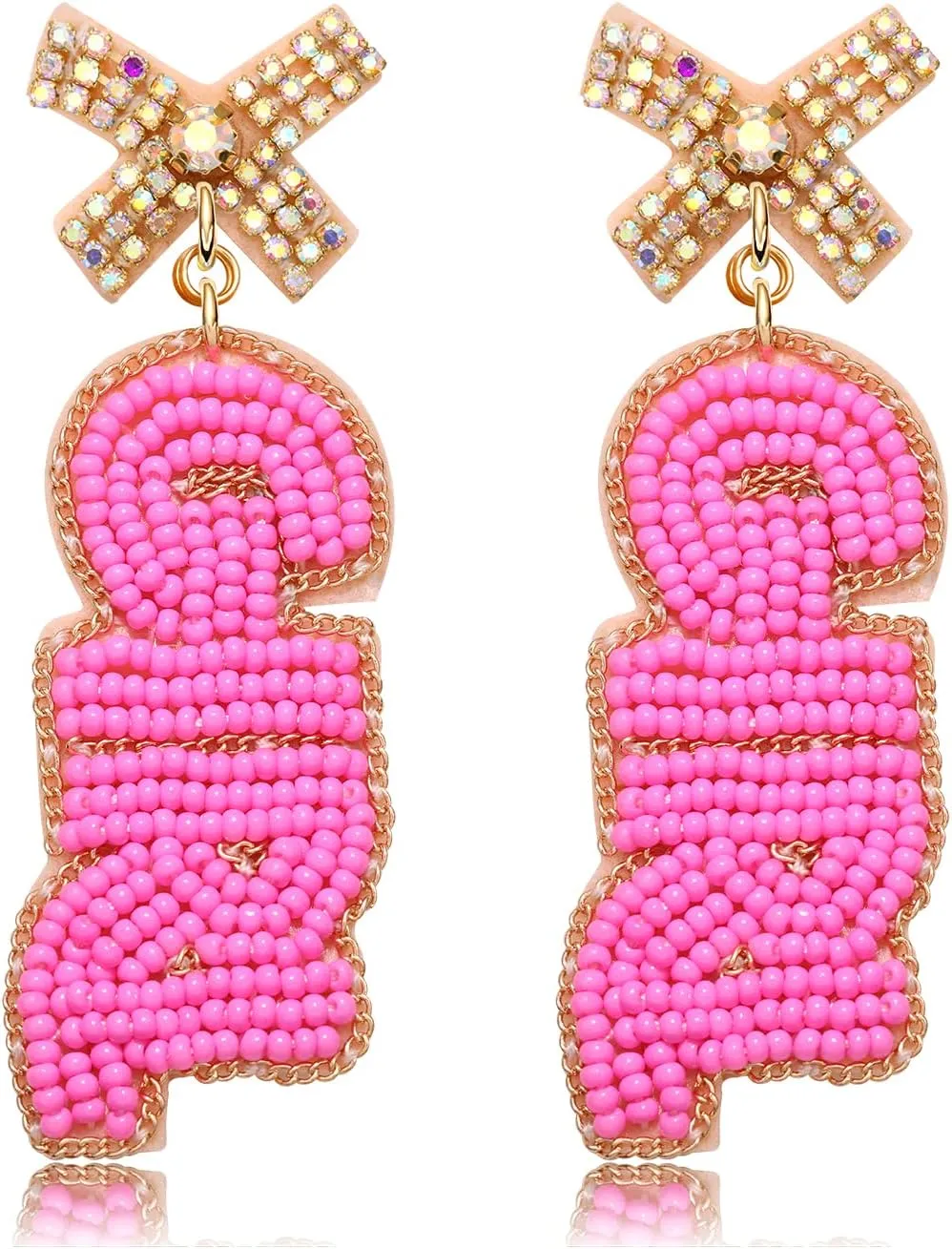 Boderier Baby Shower Earrings Beaded Boy Girl Gender Reveal Earrings Pregnancy Announcement Mom Mama to Be Gifts for Women