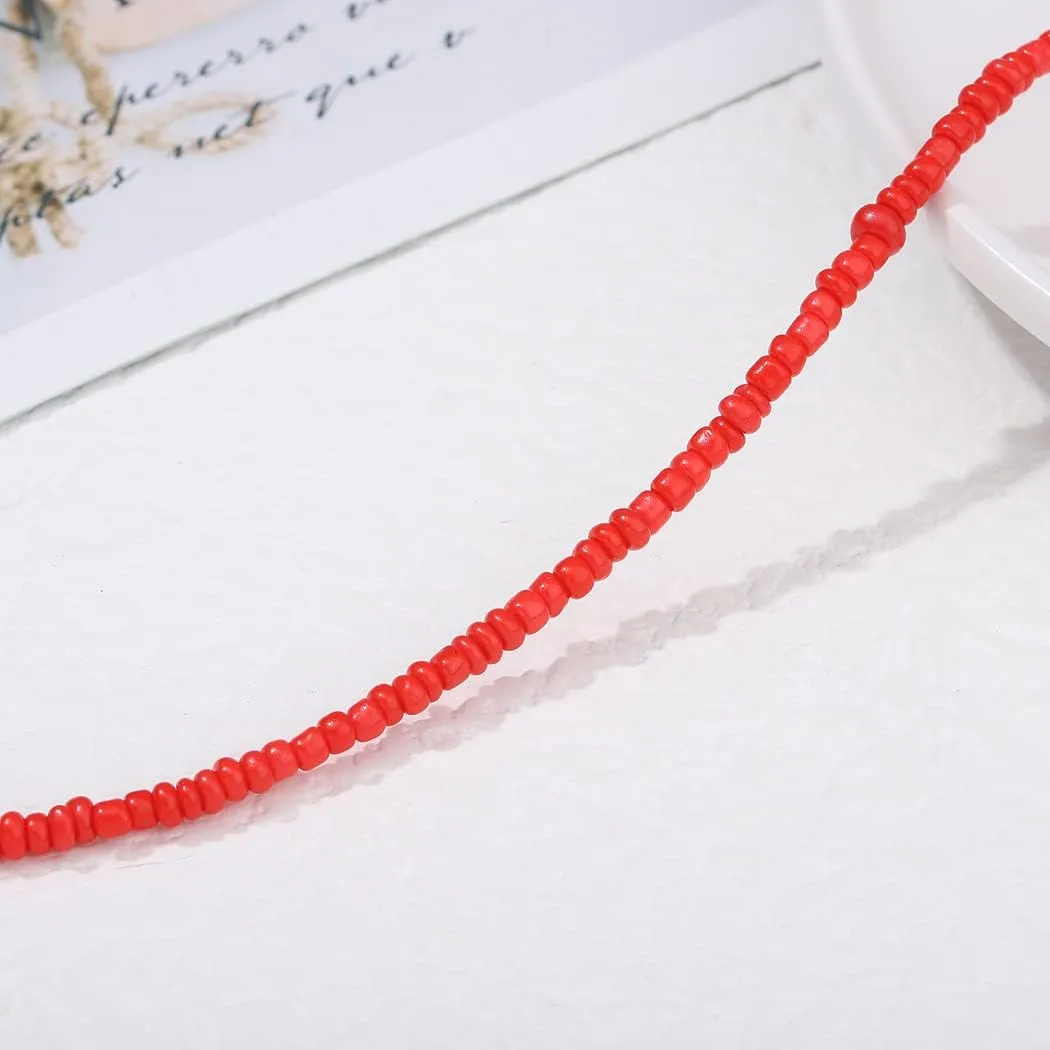 Boho Beaded Choker Necklace Colorful Short Necklaces Summer Beach Necklaces Jewelry for Women