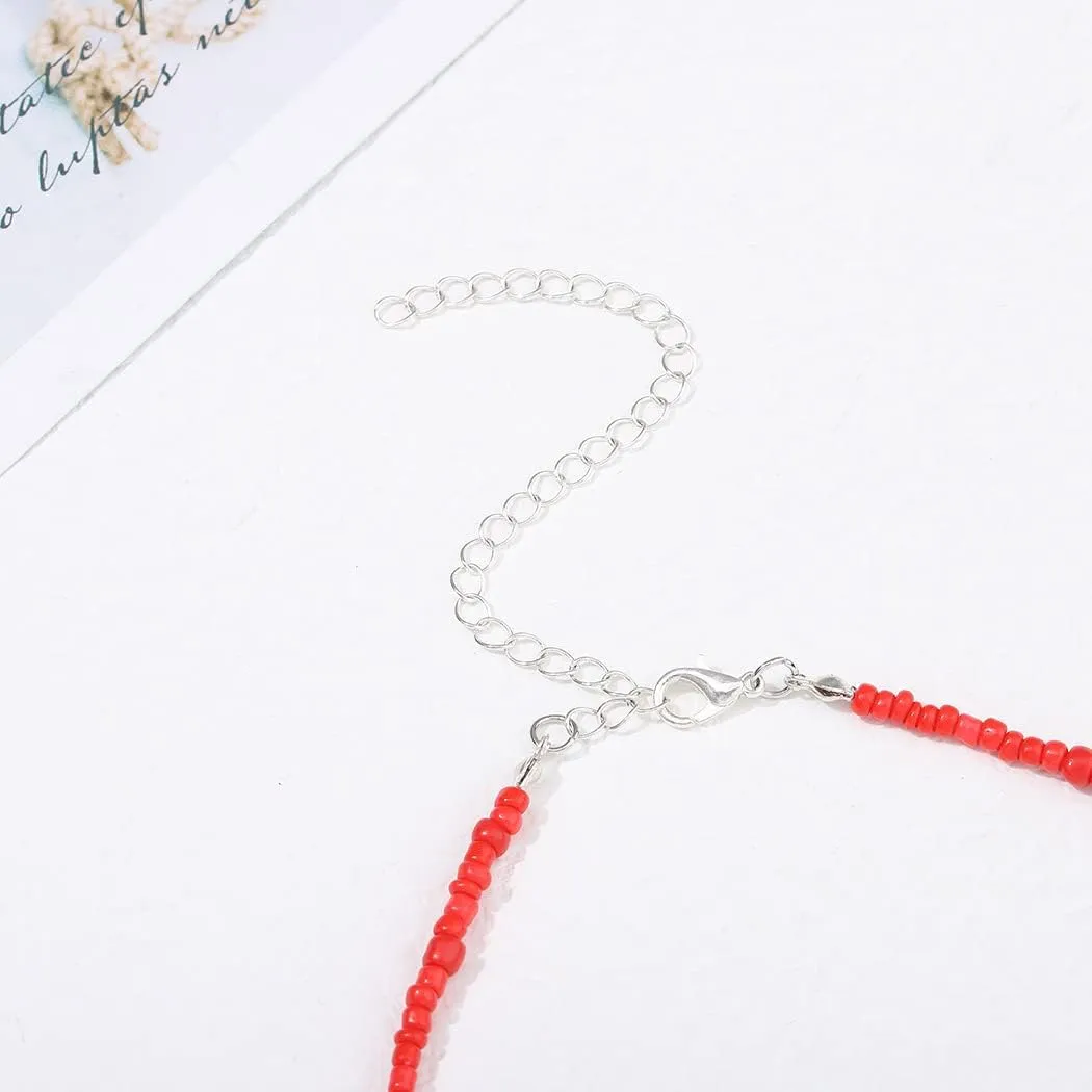 Boho Beaded Choker Necklace Colorful Short Necklaces Summer Beach Necklaces Jewelry for Women