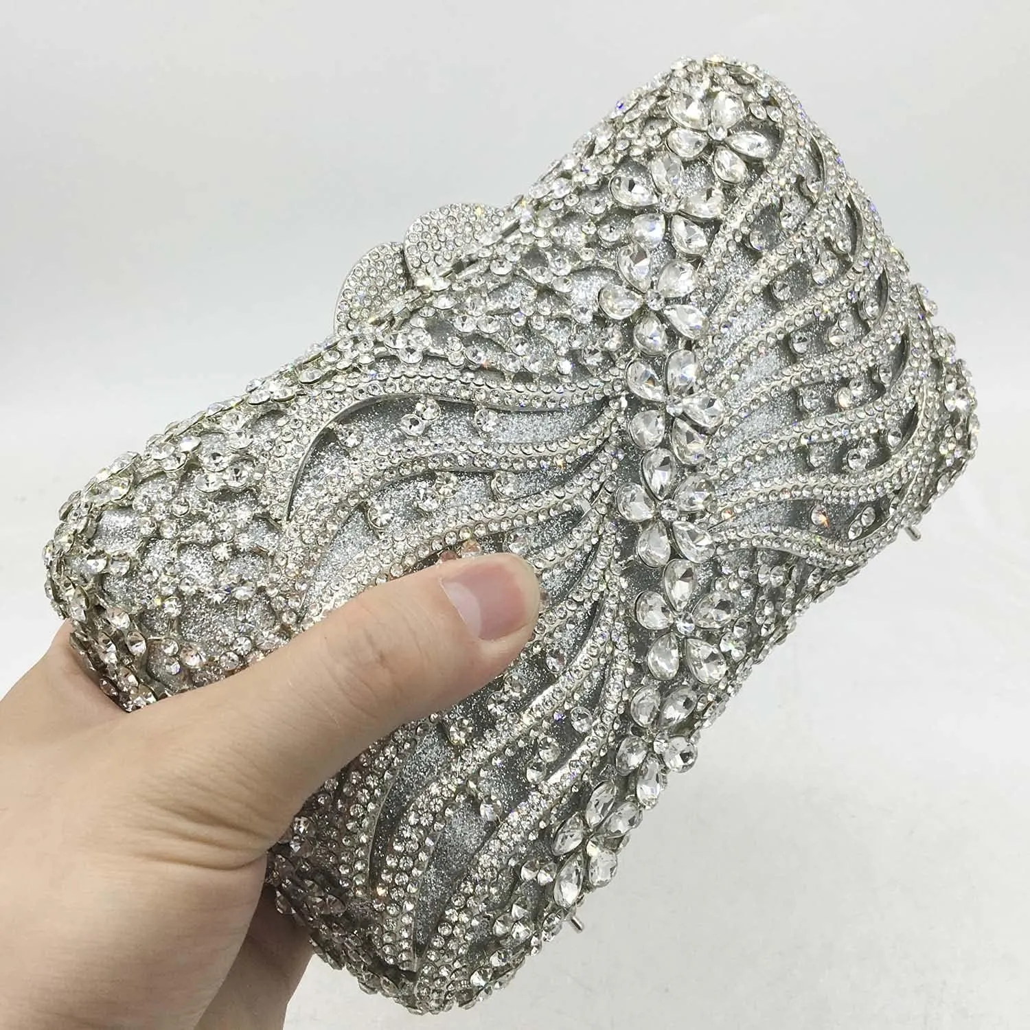 Boutique De FGG Women Crystal Clutch Evening Bags Wedding Party Rhinestones Handbags Ladies Gala Dinner Purses