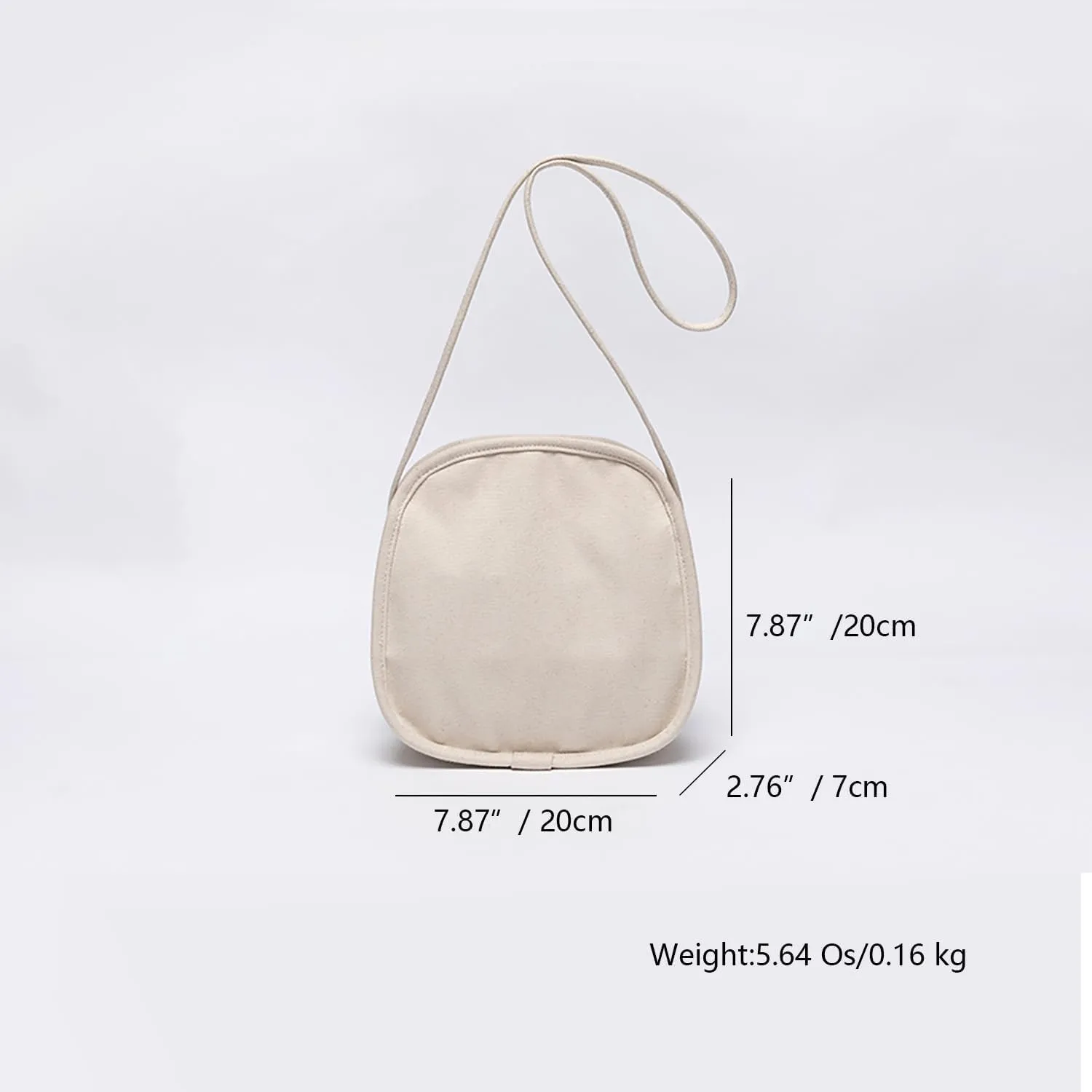 Canvas Small Round BagUnique Round Design Women's Crossbody Bags for Fashion and Large Capacity