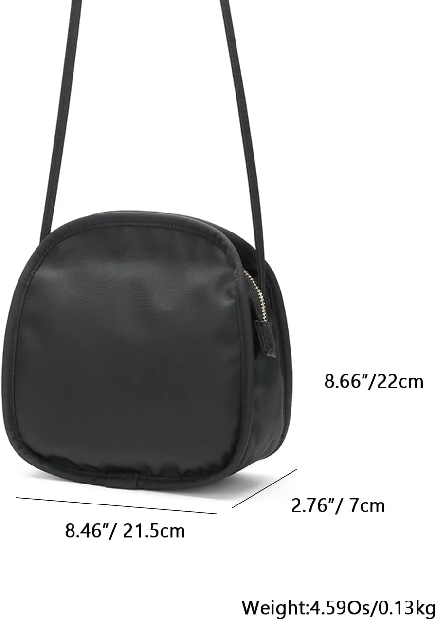 Canvas Small Round BagUnique Round Design Women's Crossbody Bags for Fashion and Large Capacity