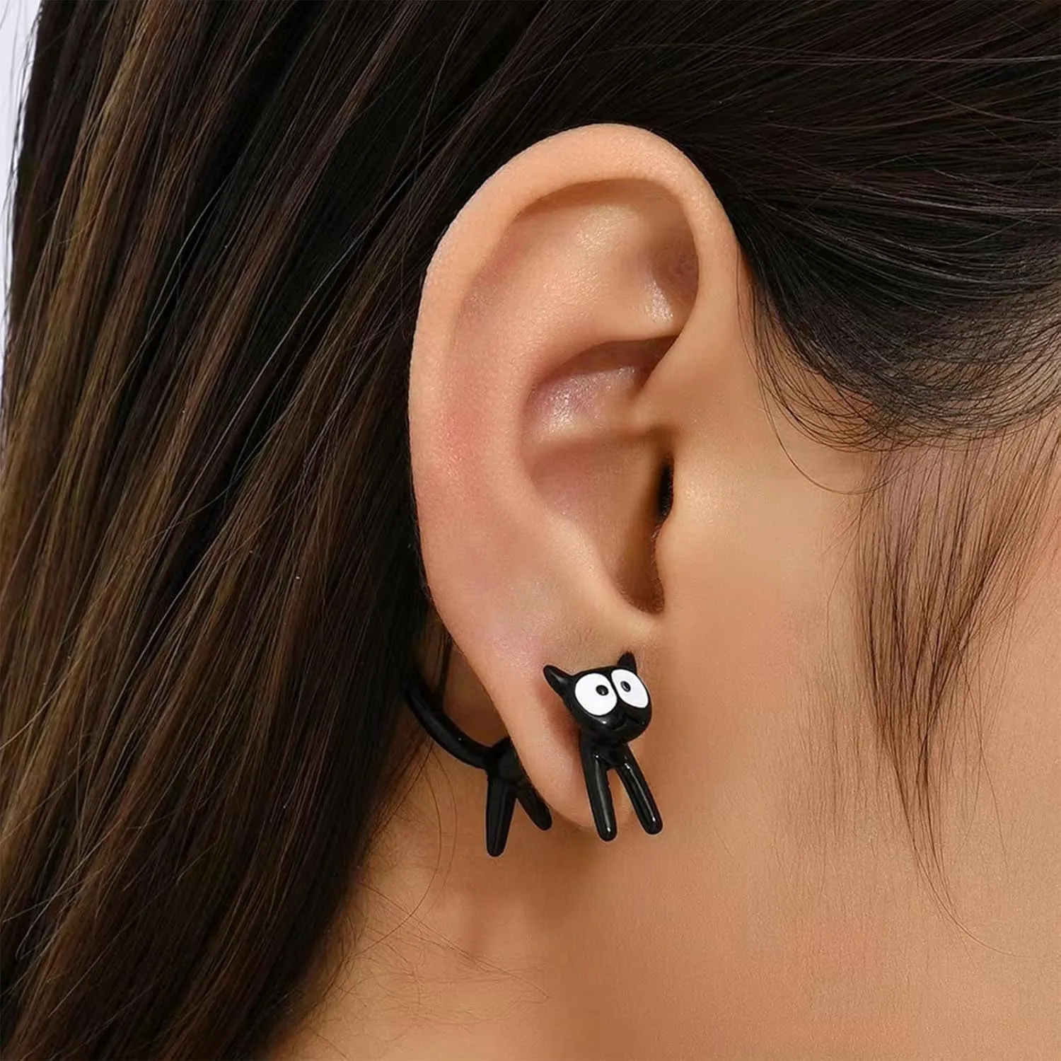 Cat Earrings for Women Trendy Stuff Cat Stud Earrings Funny Cartoon Animal Earrings Cute Earrings for Cat Gifts for Cat Lovers