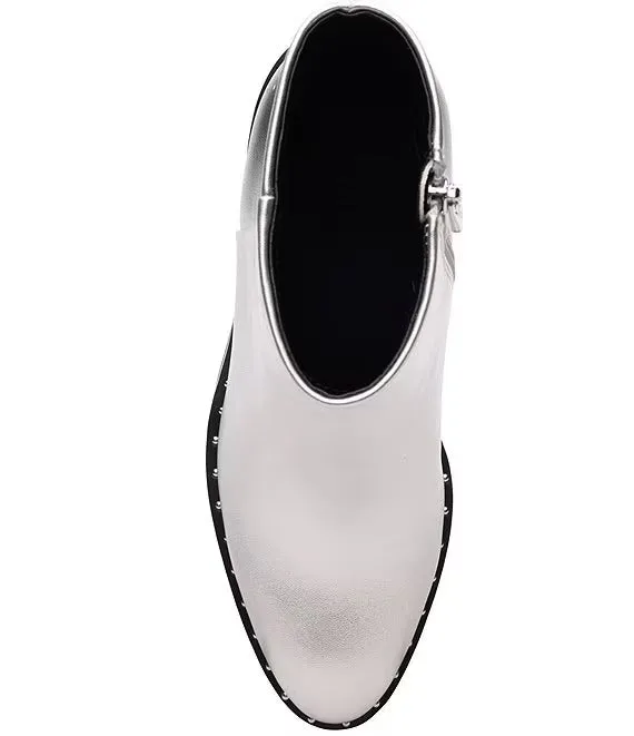 Costa Round Toe Ankle Boot in Silver - Liverpool Los Angeles 754097