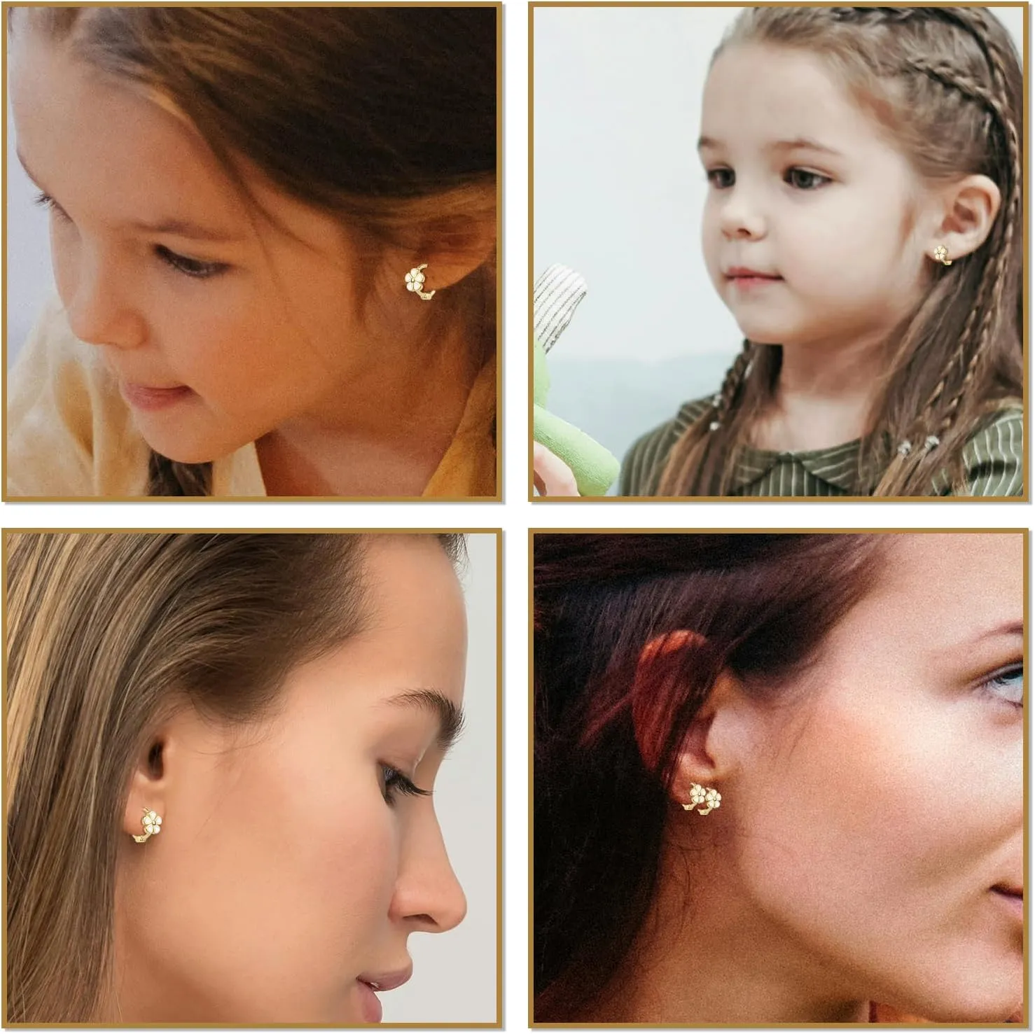 Daisy Flower Hoop Earrings, Daisy Earrings Girls Hoop Earrings Kids Hoop Earrings for Girls Small Floral Huggie Earrings for Teens Baby Girls Women