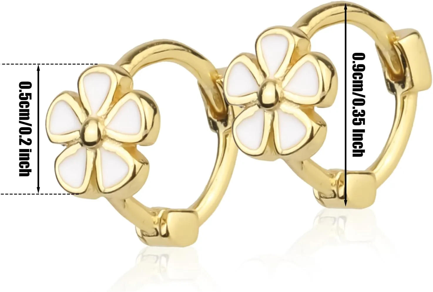 Daisy Flower Hoop Earrings, Daisy Earrings Girls Hoop Earrings Kids Hoop Earrings for Girls Small Floral Huggie Earrings for Teens Baby Girls Women