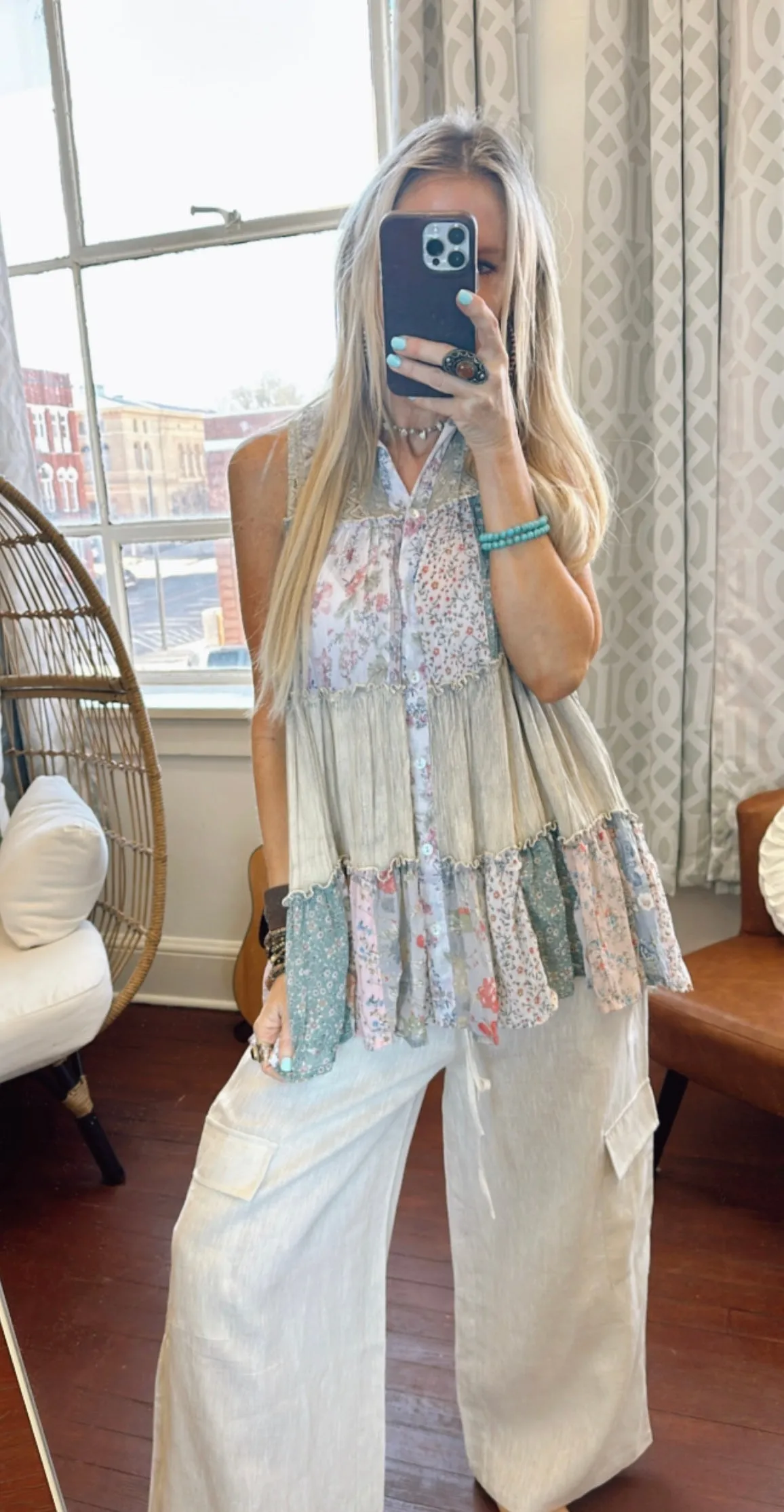 Front Row Sleeveless Top