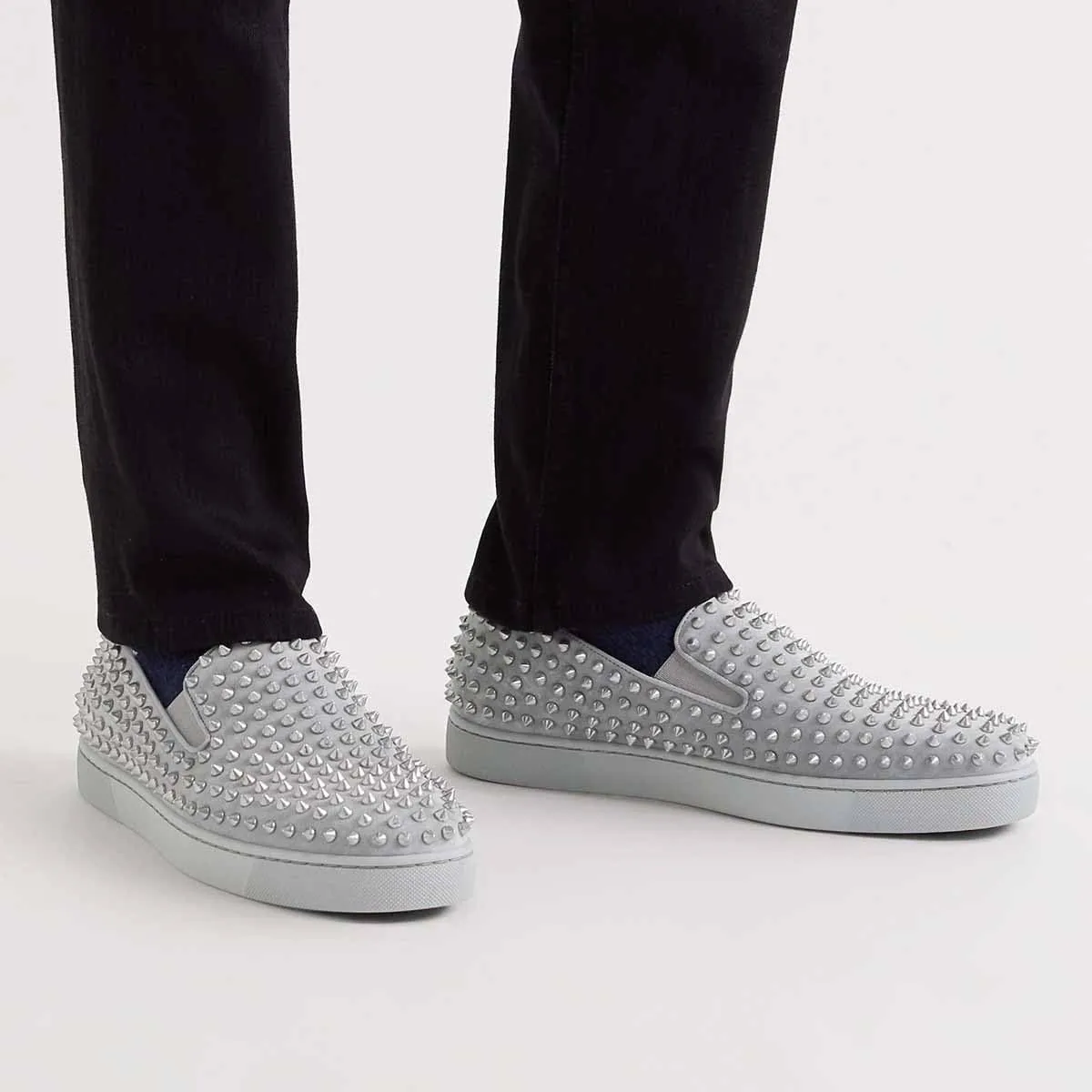 FSJ Women & Men Fashion Studded Flat Loafers Shoes Round Toe Comfortable Slip On Unisex Rivets Pumps Elegant Formal Luxury Shoes Size 4-16 US