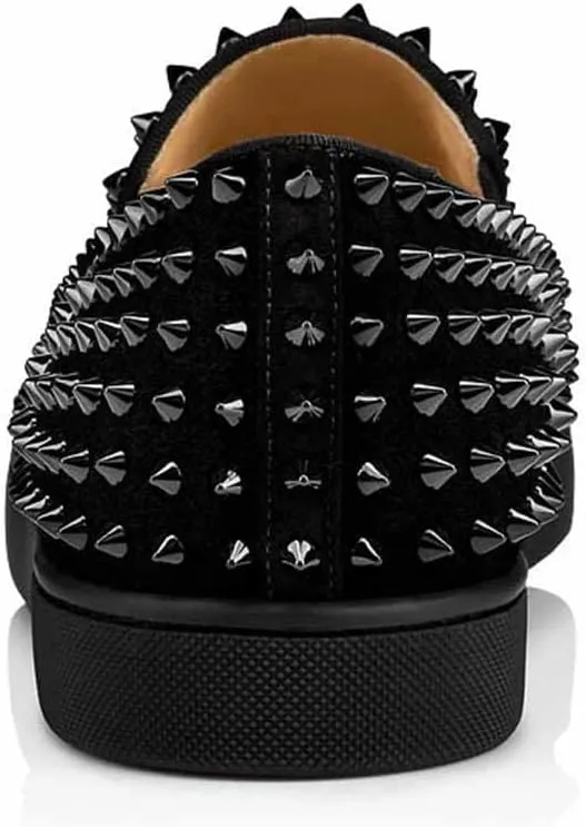 FSJ Women & Men Fashion Studded Flat Loafers Shoes Round Toe Comfortable Slip On Unisex Rivets Pumps Elegant Formal Luxury Shoes Size 4-16 US
