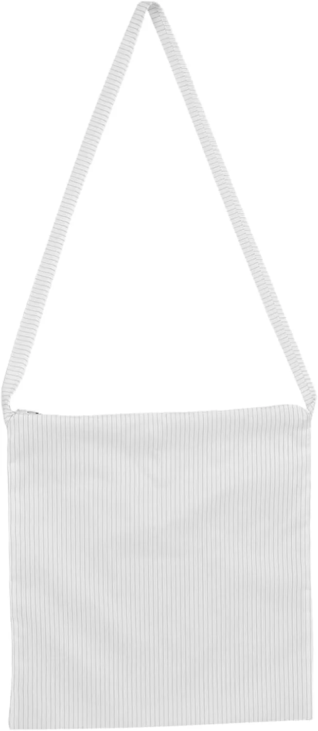 Garneck Reusable Anti-static Cleanroom Storage Pouch For Garments Waterproof Shoulder Bag With Zipper For Cleanroom Environments