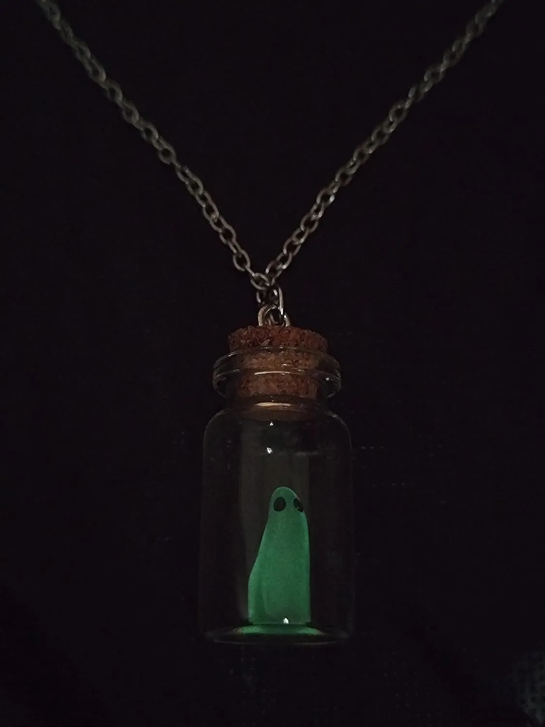 Ghost Necklace for Women Men,Cute Fashion Glow In The Dark Necklaces,Halloween Costumes Necklaces for Jewelry