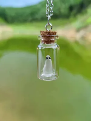 Ghost Necklace for Women Men,Cute Fashion Glow In The Dark Necklaces,Halloween Costumes Necklaces for Jewelry