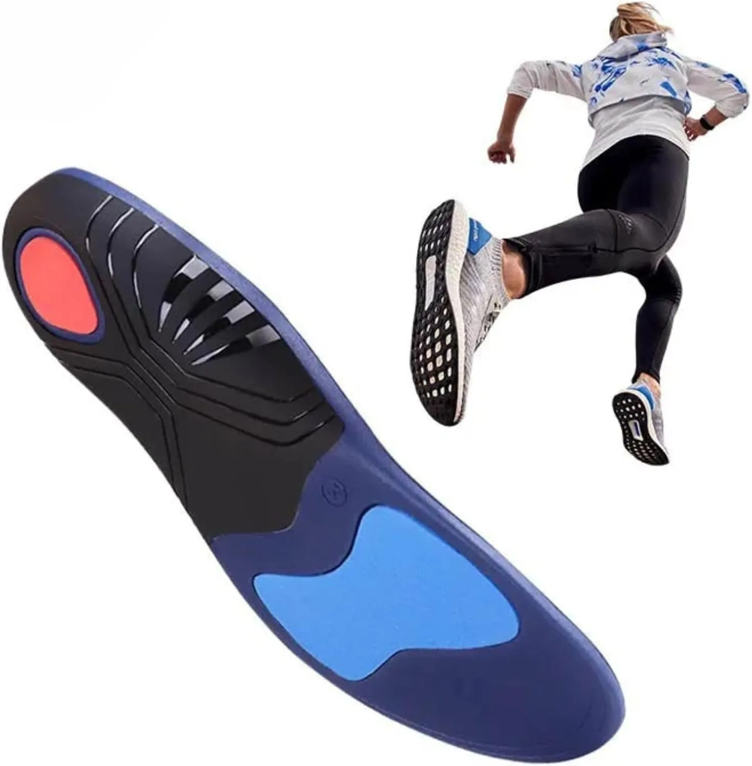 Heavy Duty Orthotic Insoles for 220  lbs, High Arch Support and Pain Relief for Plantar Fasciitis, Flat Feet, and Work Boots, Shock-Absorbing Shoe Inserts for Men and Women