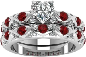 Inlaid Peach Heart Zircon Full Diamonds Micro-inlaid Pattern European American Couple Ring Finger Rings Simple Cute