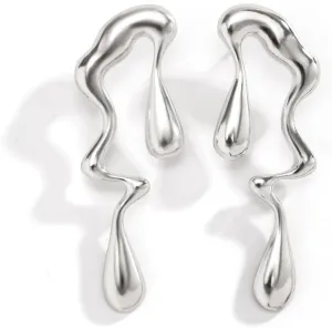 Irregular WaterDrop Earrings, Melted Liquid Irregular Stainless Steel Earrings, Embrace Minimalist Earrings, Statement Earrings for Women