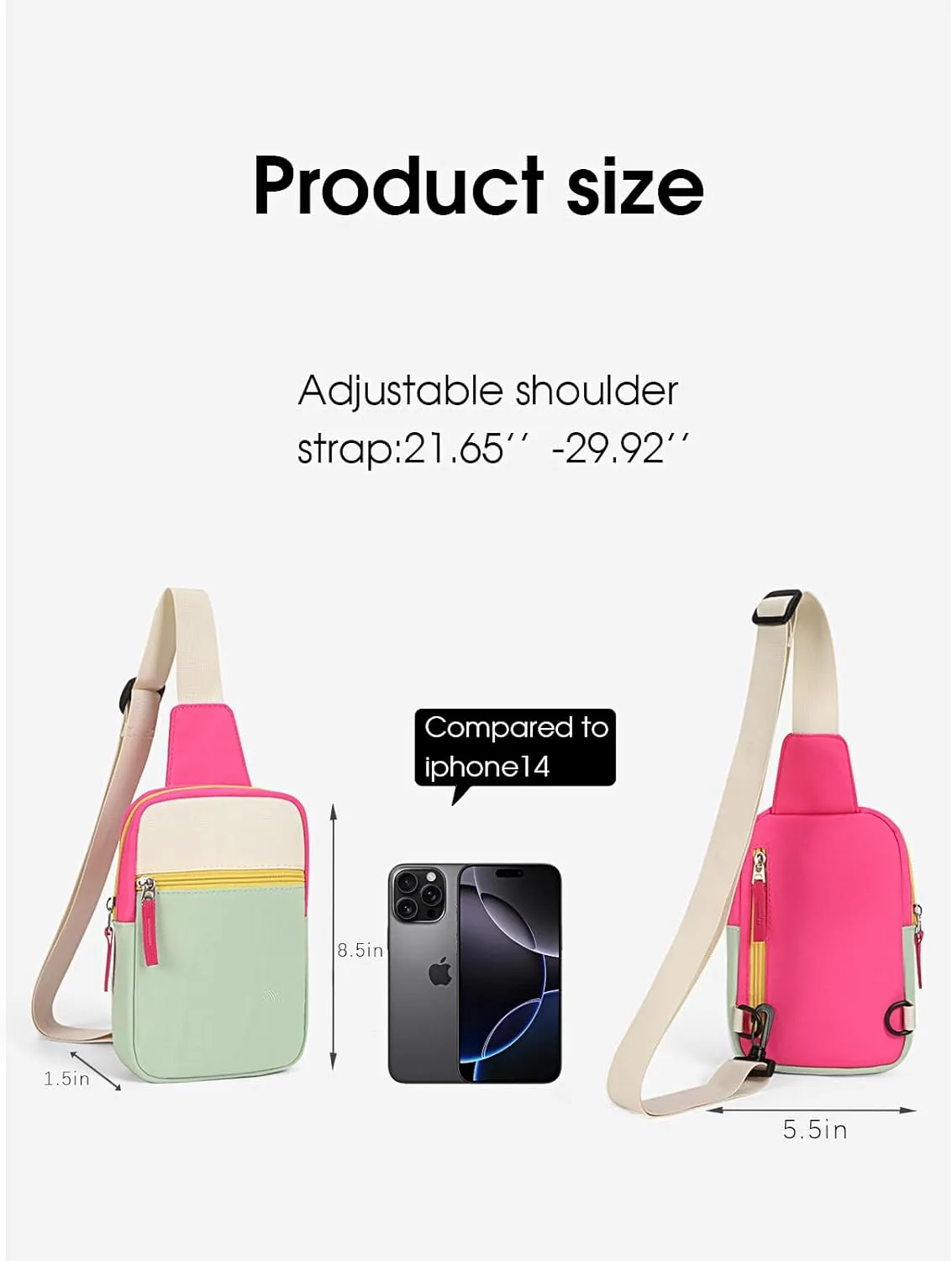 Kids Crossbody Small Sling Bag Bag Girls Fanny Pack Colorblock Belt Bag Cute Backpack Purse Chest Bag for Girls Gifts