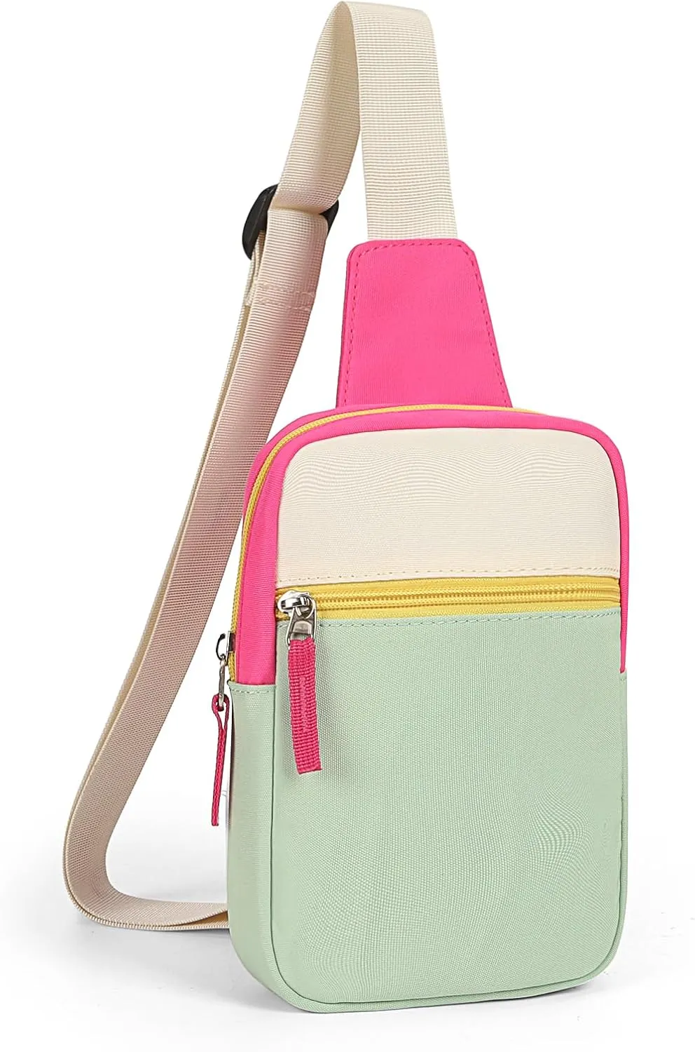 Kids Crossbody Small Sling Bag Bag Girls Fanny Pack Colorblock Belt Bag Cute Backpack Purse Chest Bag for Girls Gifts