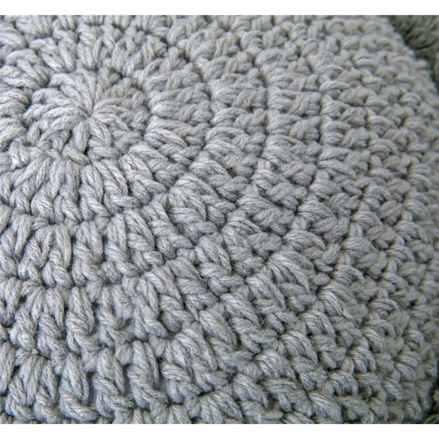 Knitted Sunflower Pompoms Pillow