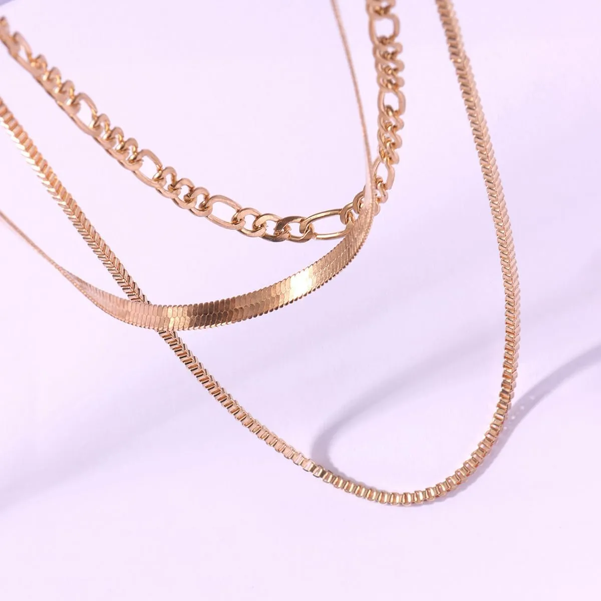 Layered Gold Silver Necklaces for Women, Simple Gold Jewelry Set Gifts for Women Layering Pendant Necklaces Trendy Jewelry