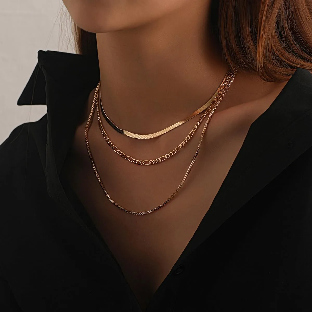 Layered Gold Silver Necklaces for Women, Simple Gold Jewelry Set Gifts for Women Layering Pendant Necklaces Trendy Jewelry
